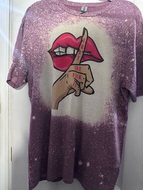 Gildan Purple Bleach-Effect Softstyle Tee